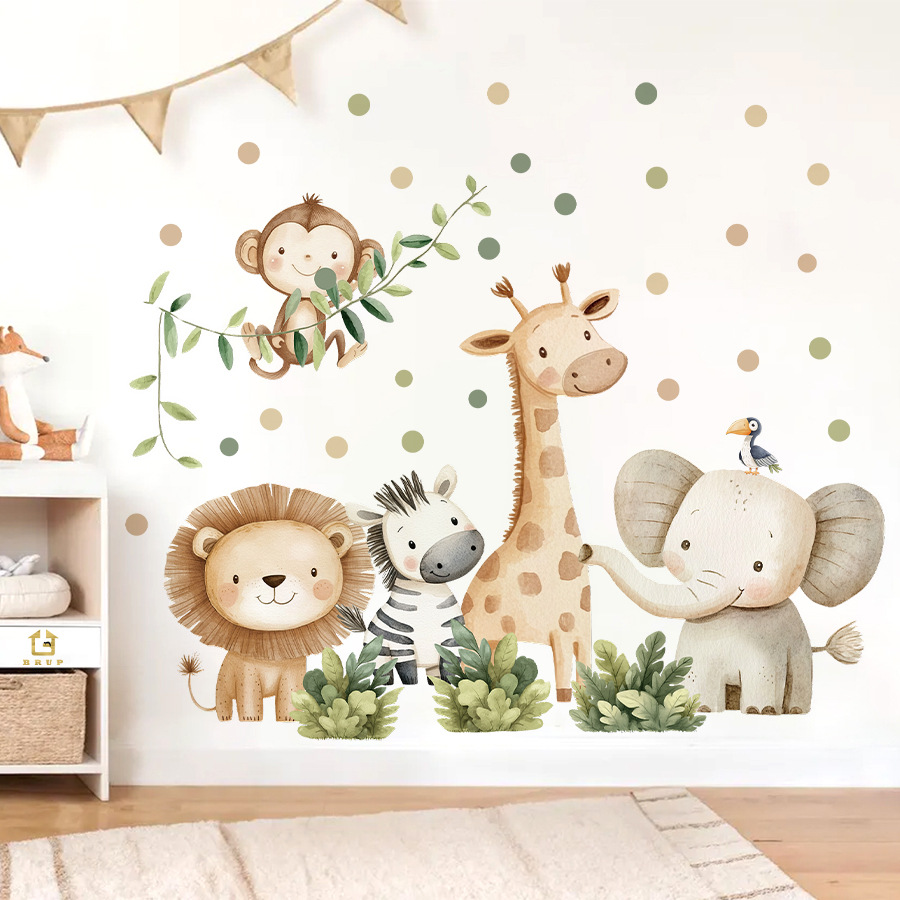 Baby Nursery Furniture - Boho bosdieren muurstickers voor kinderkamers jongens