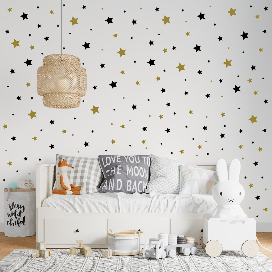 Baby Nursery Decals - Cartoon 65 stks ster muursticker babykamer