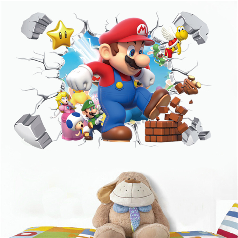 Baby Nursery Furniture - 3D Cartoon Anime Game Characters Muursticker