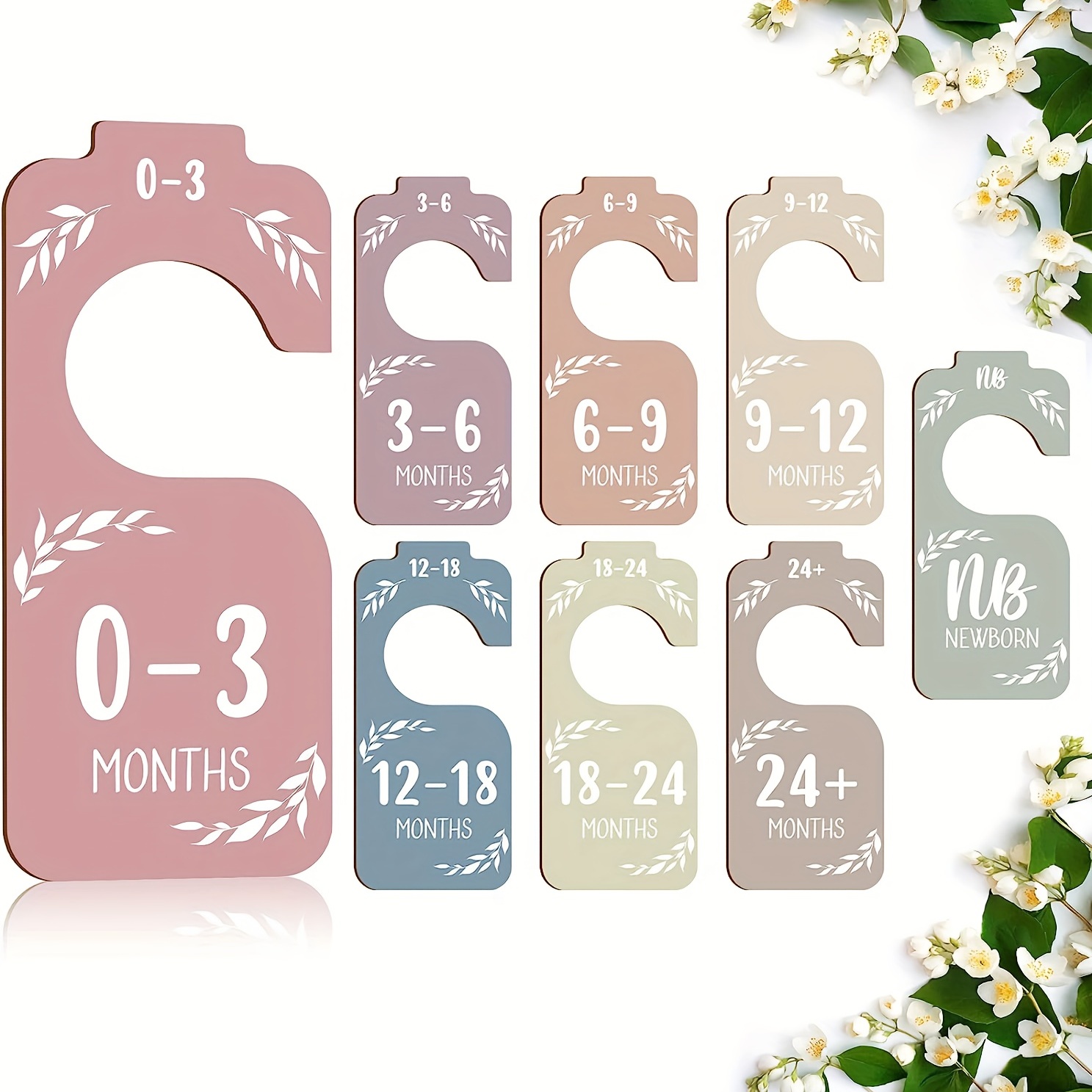 Baby Nursery Wardrobe - 8 stuks houten babykastverdelers voor babykleding