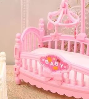 Baby Nursery Things - 1:12 Poppenhuis Miniatuur Mini Babybed Wieg