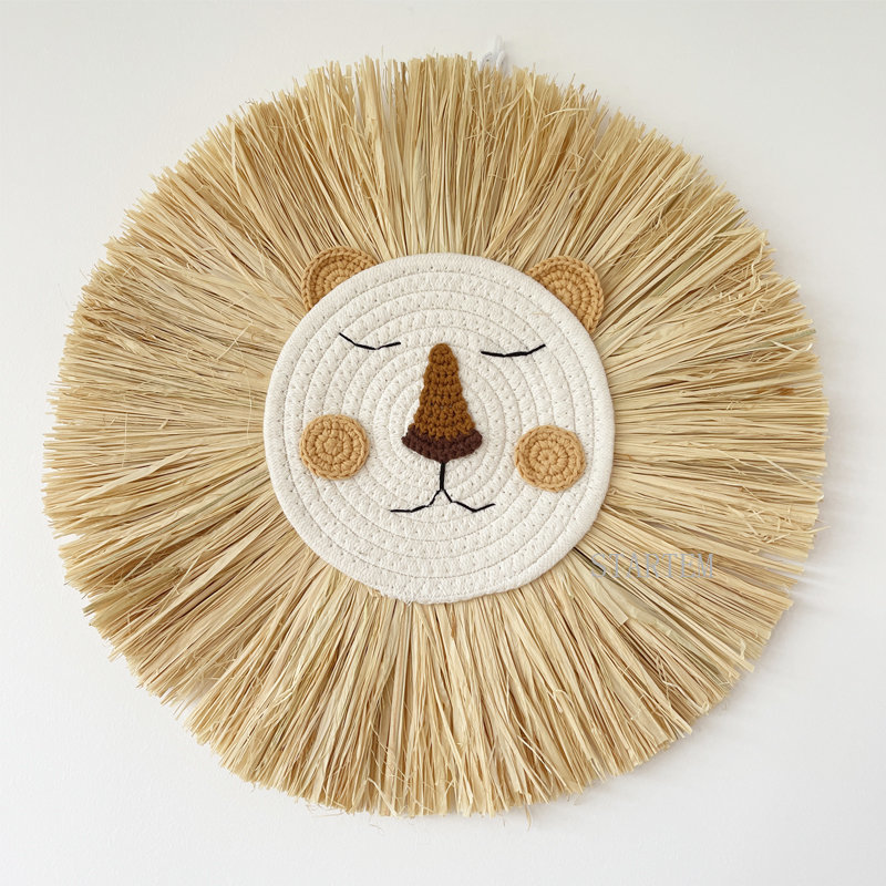 Baby Nursery Things - INS Nordic handgemaakte leeuwen wanddecoratie van