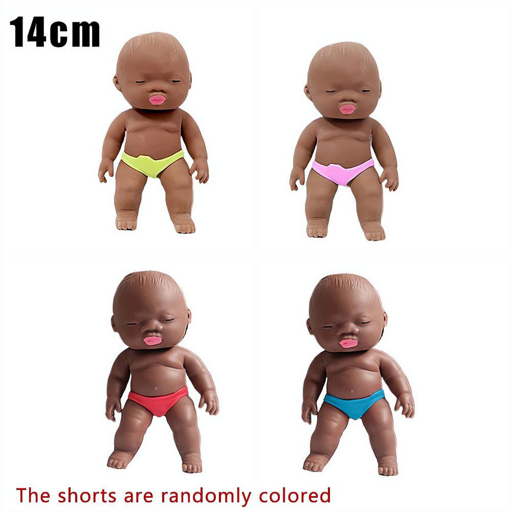 Baby Nursery Dolls - Natasha Zwarte Babypoppen Stressverlichtende Poppenhuis Speelgoed