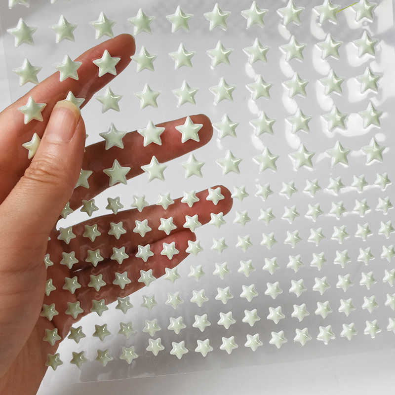 Baby Nursery Decals - 211pcs 3D Bubble Lichtgevende Sterren Stippen