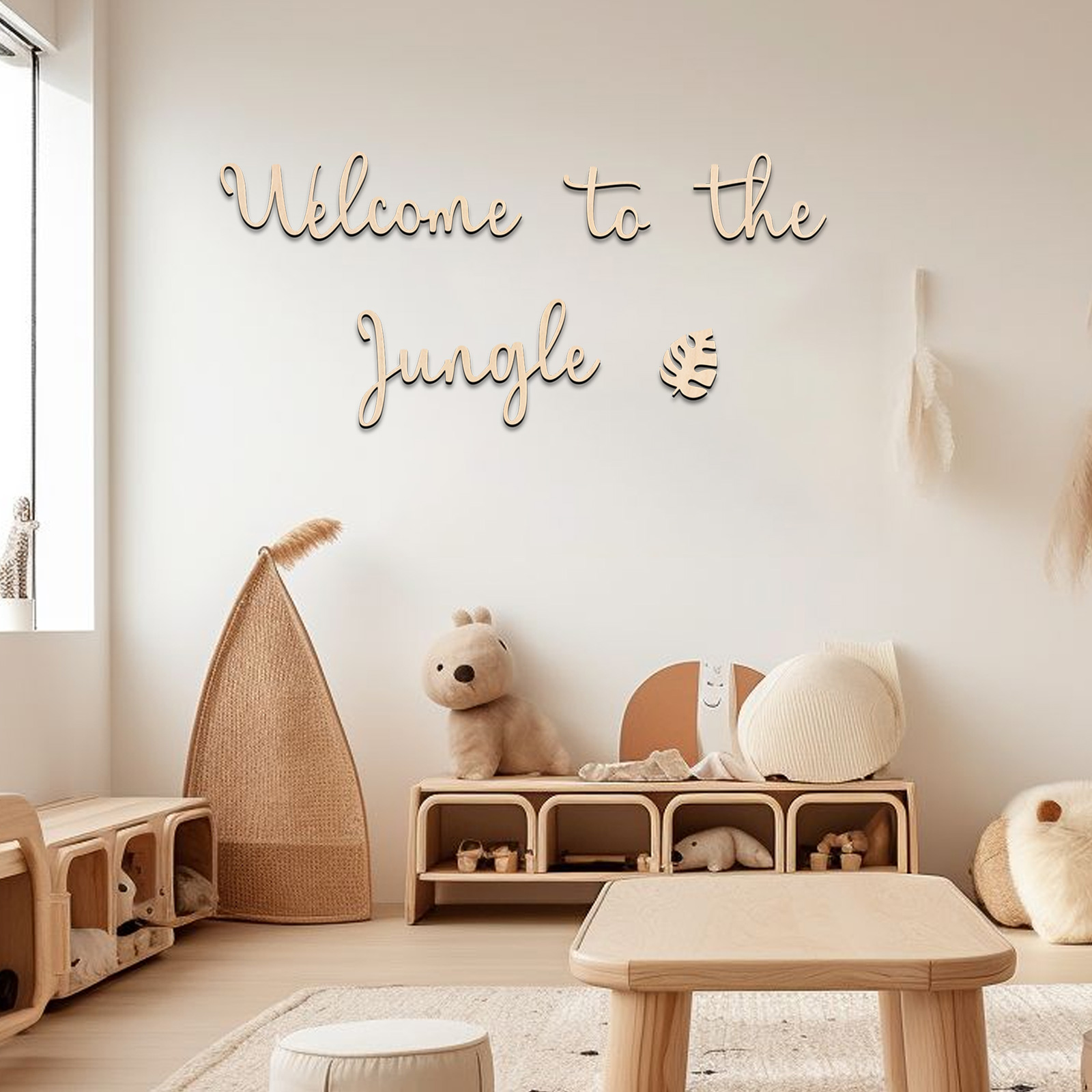 Baby Nursery Things - Welkom bij de Jungle houten bord