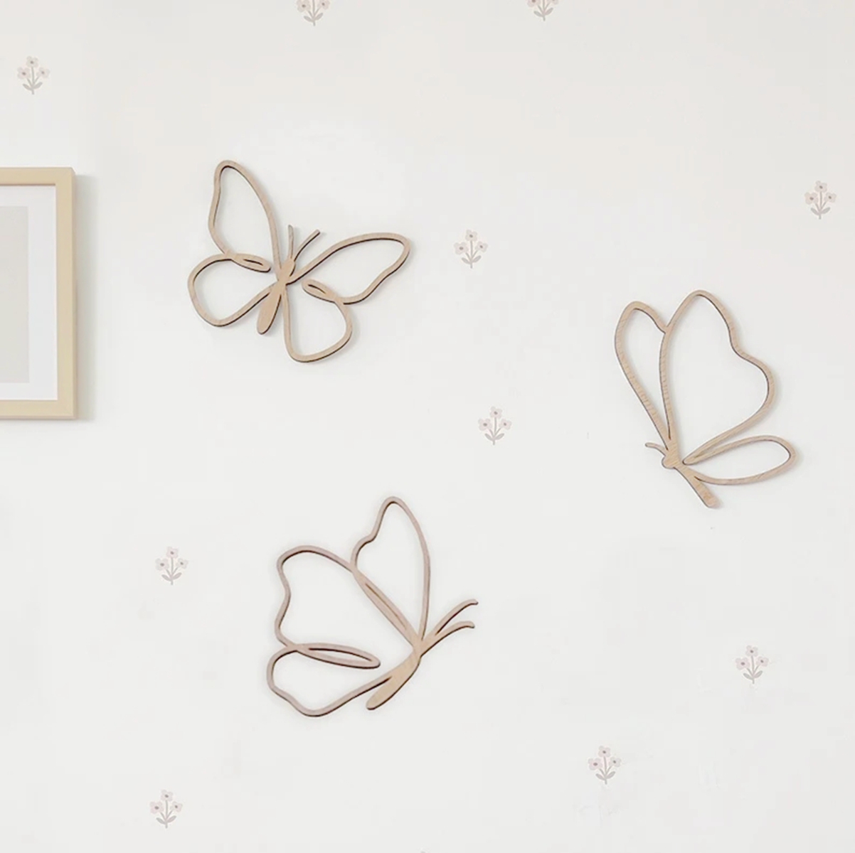 Baby Nursery Things - Houten Vlinderbord, Houten Wanddecoratie, Houten Vlinderdecoratie,