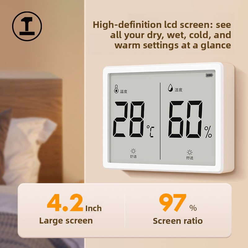 Baby Nursery Temperature - JZD Digitale Wandgemonteerde Thermometer Hygrometer Hoge