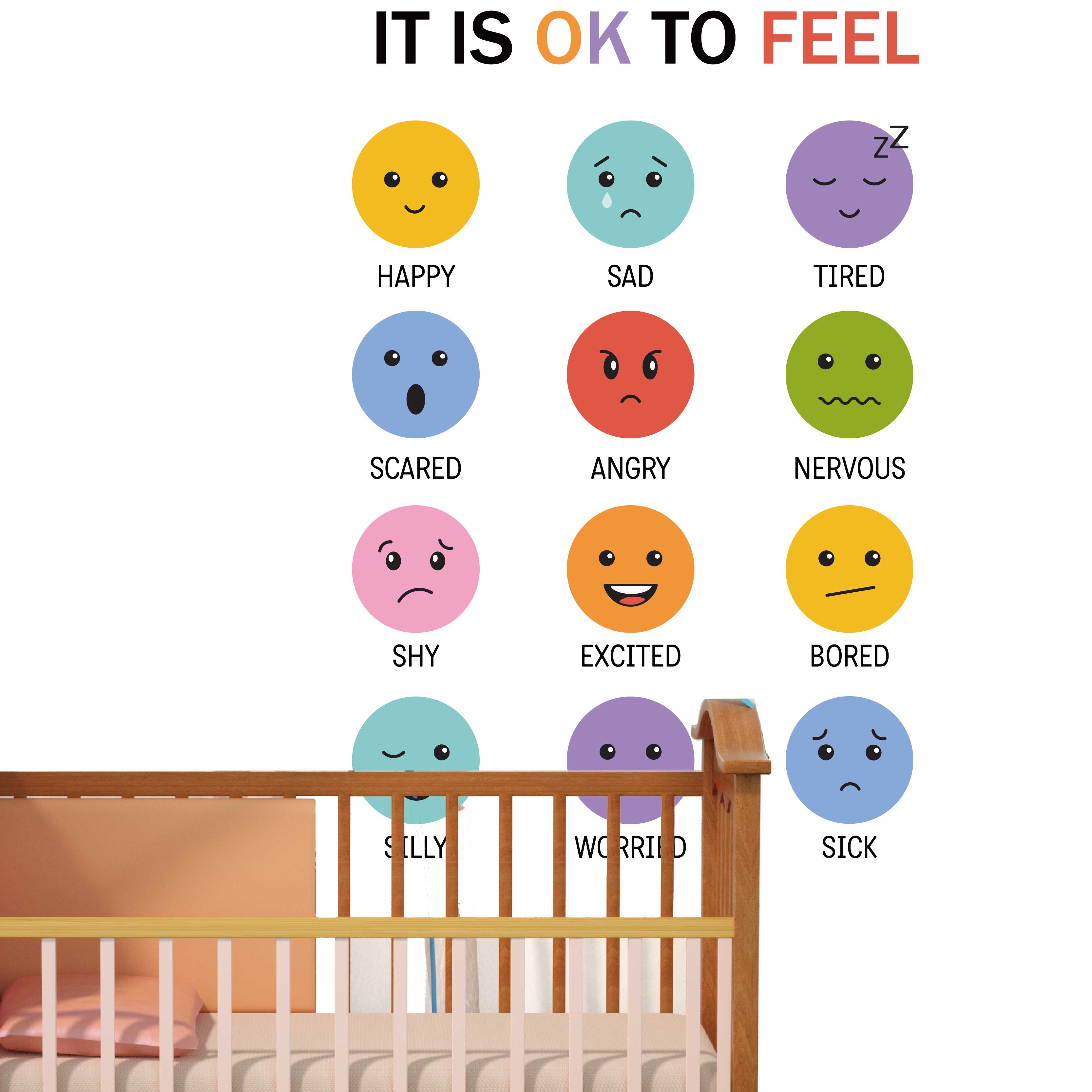 3D Kleurrijke 12 Soorten Emoti - Baby Nursery Furniture recensie en prijs