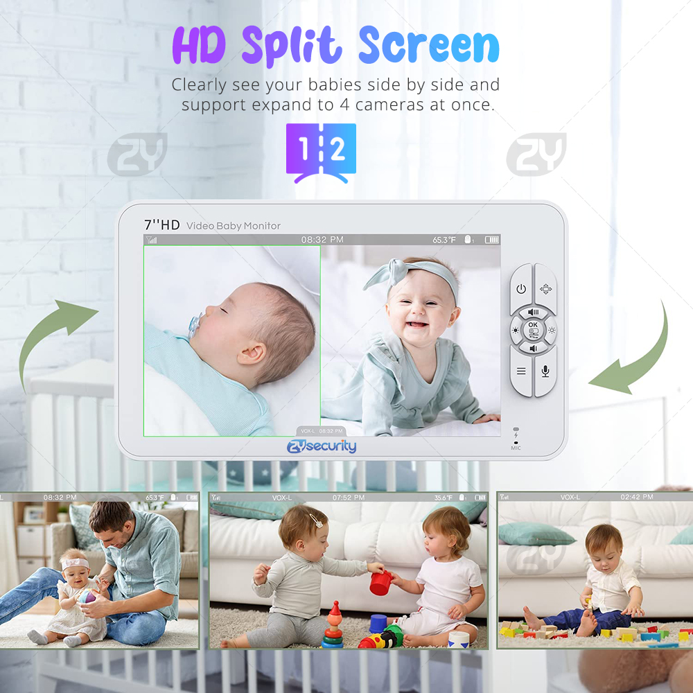 7,0 inch video-babyfoon HD ges - Wearable Baby Monitor recensie en prijs