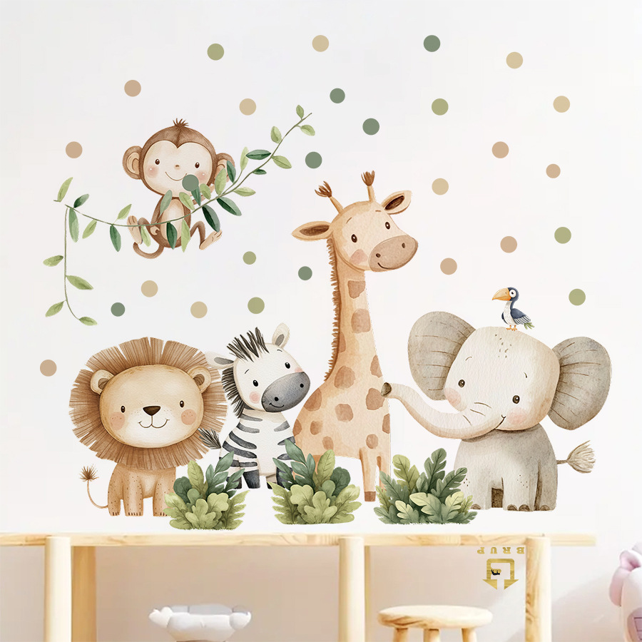 Boho bosdieren muurstickers vo - Baby Nursery Furniture recensie en prijs