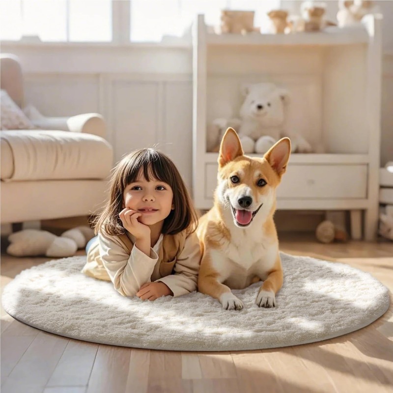 Rond Crème Wit Tapijt Zacht Pl - Soft Rug Nursery recensie en prijs