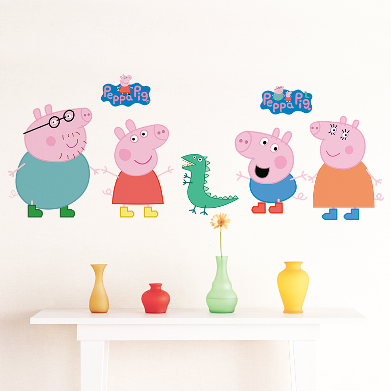 Cartoon Peppa Pig muurstickers - Baby Nursery Decals recensie en prijs