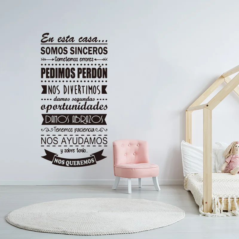 Groot Spaans in dit huis regel - Baby Nursery Decals recensie en prijs