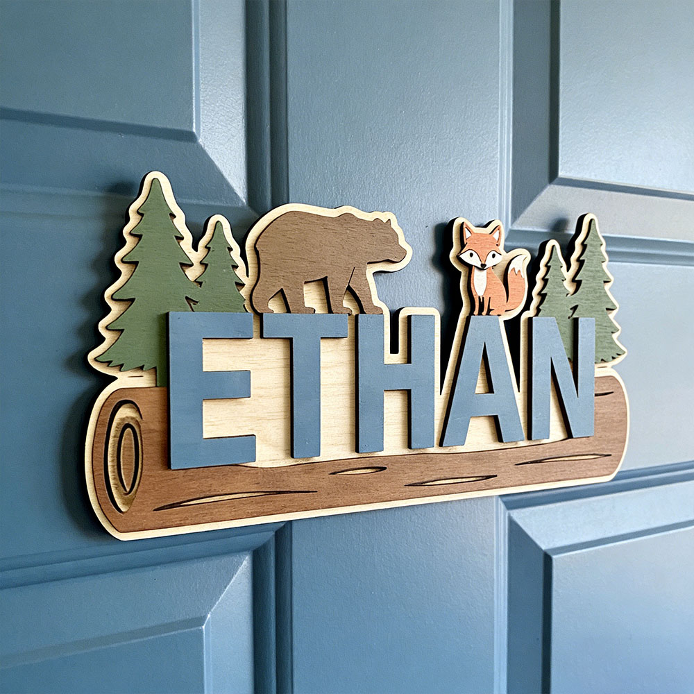 Bosdieren gepersonaliseerd hou - Baby Nursery Name recensie en prijs