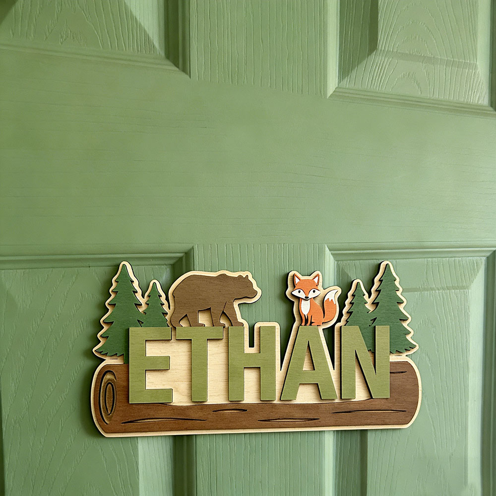 Bosdieren gepersonaliseerd hou - Baby Nursery Name recensie en prijs