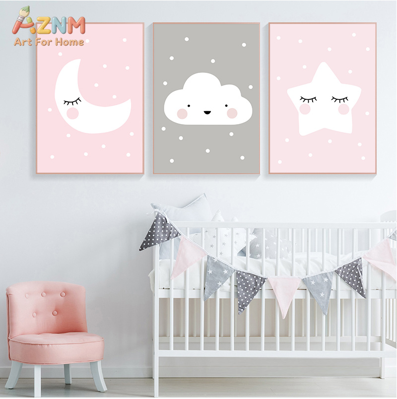 AZNM Leuke Cartoon Maan Wolk S - Baby Nursery Neutral recensie en prijs