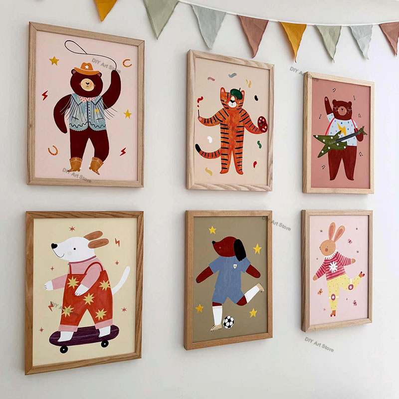 Grappige cartoon dieren kinder - Baby Nursery Fabric recensie en prijs