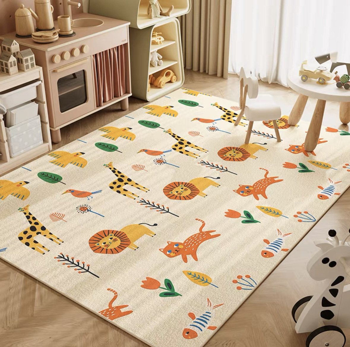 VIKAMA Neutrale Cartoon Leeuw  - Soft Rug Nursery recensie en prijs