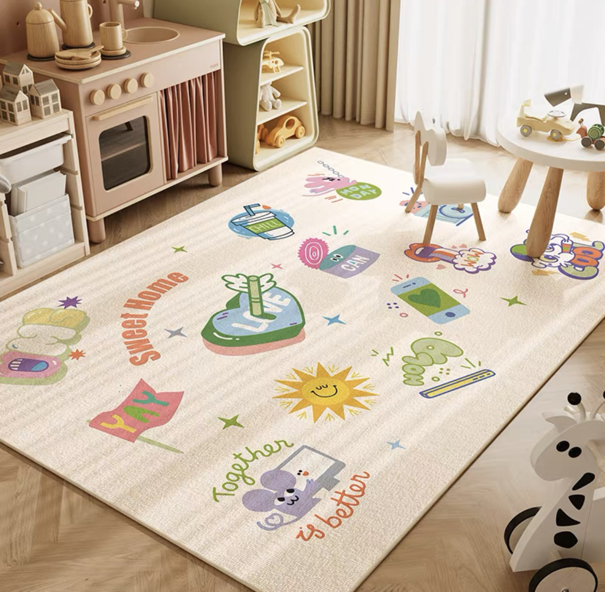 VIKAMA Neutrale Cartoon Leeuw  - Soft Rug Nursery recensie en prijs