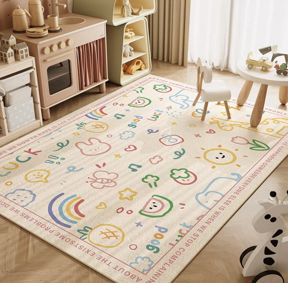 VIKAMA Neutrale Cartoon Leeuw  - Soft Rug Nursery recensie en prijs