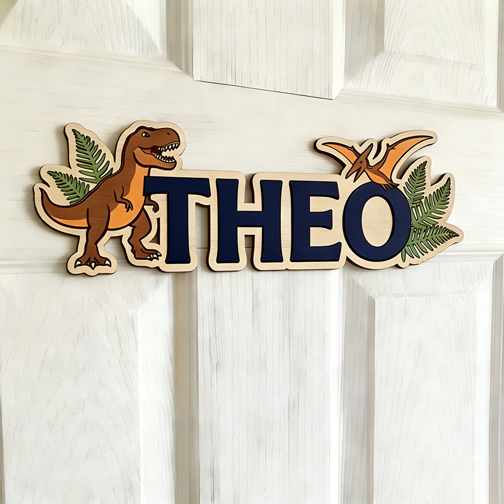 Gepersonaliseerd dinosaurusnaa - Baby Nursery Name recensie en prijs