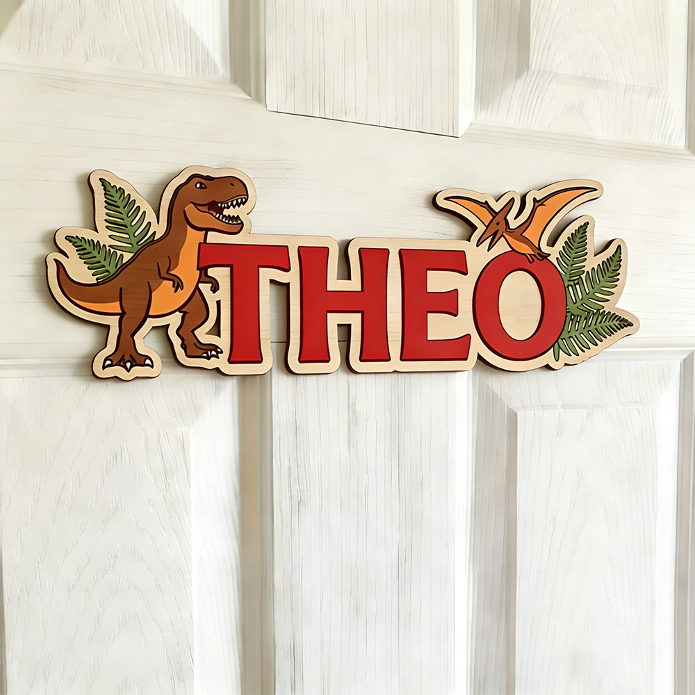Gepersonaliseerd dinosaurusnaa - Baby Nursery Name recensie en prijs