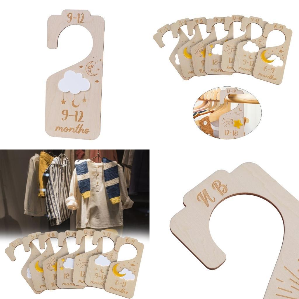 Set 7 houten babyhangerverdele - Baby Nursery Wardrobe recensie en prijs