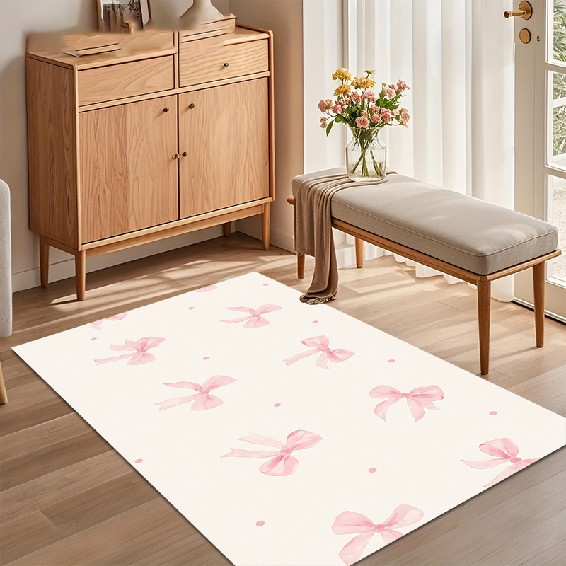 Aquarel roze strik vloerkleed  - Soft Rug Nursery recensie en prijs