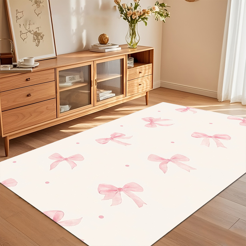 Aquarel roze strik vloerkleed  - Soft Rug Nursery recensie en prijs