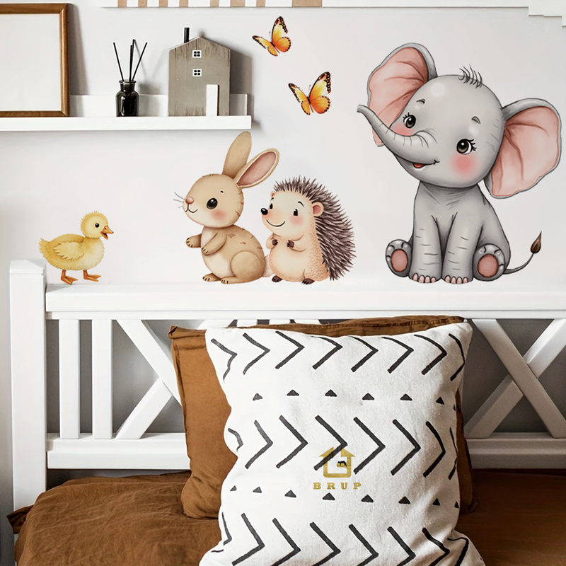 Cartoon dier muursticker - oli - Baby Nursery Pictures recensie en prijs