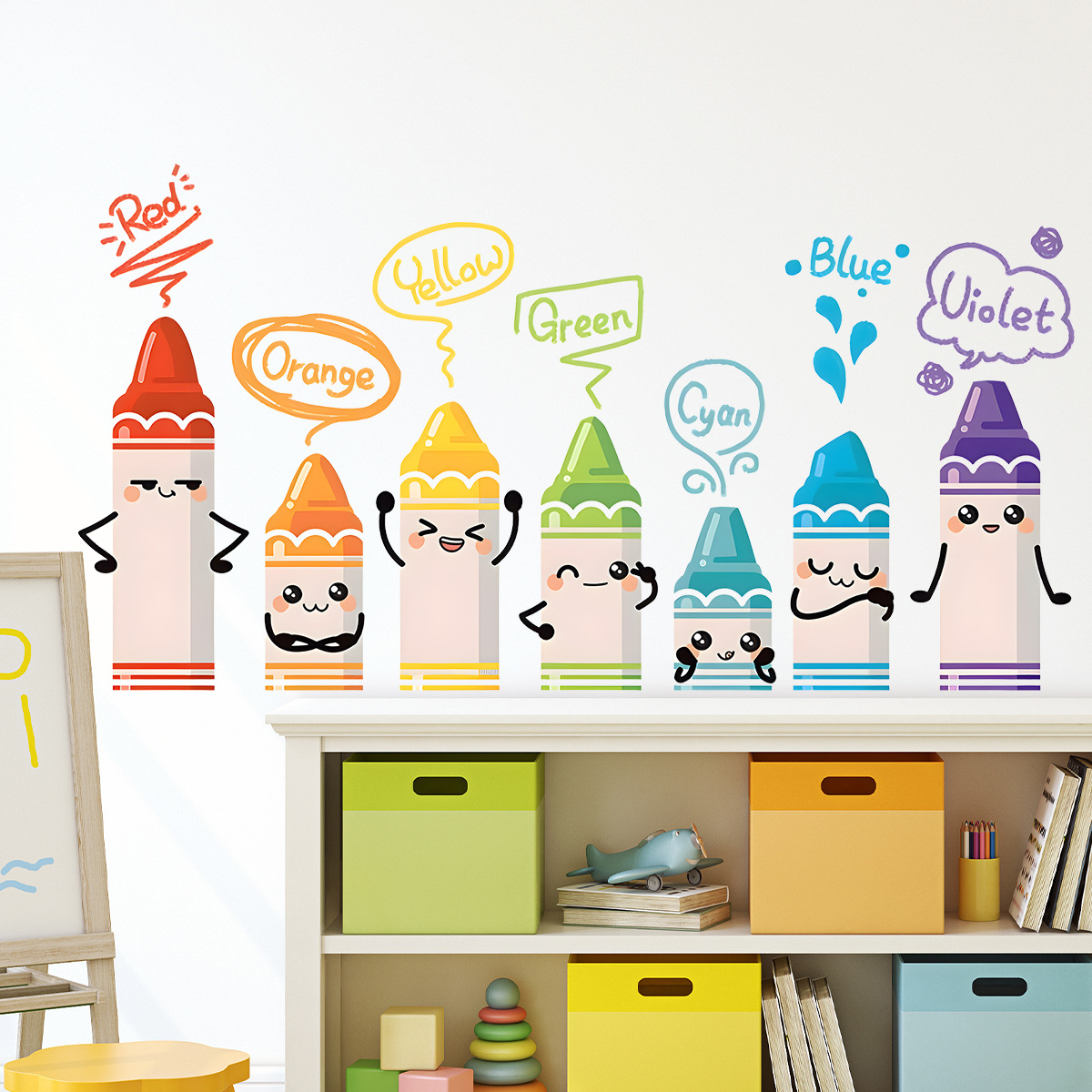 Cartoon Leuke Kleurrijke Krijt - Baby Nursery Furniture recensie en prijs