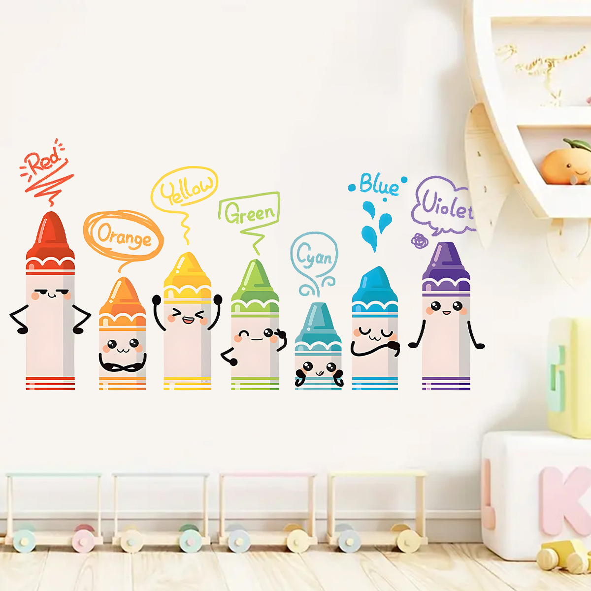 Cartoon Leuke Kleurrijke Krijt - Baby Nursery Furniture recensie en prijs