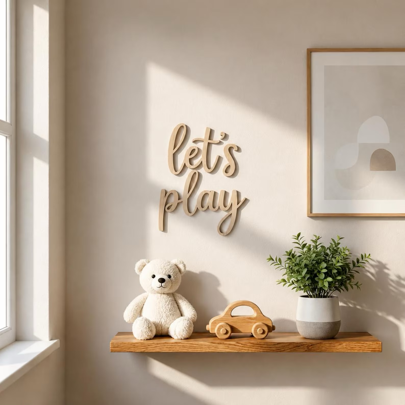 Laten we spelen houten wandbor - Baby Nursery Pictures recensie en prijs