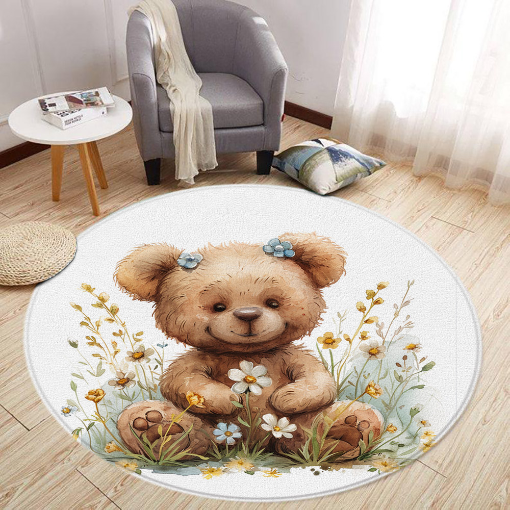 Cartoon Leeuw Love Beer Rond T - Baby Nursery Rug recensie en prijs