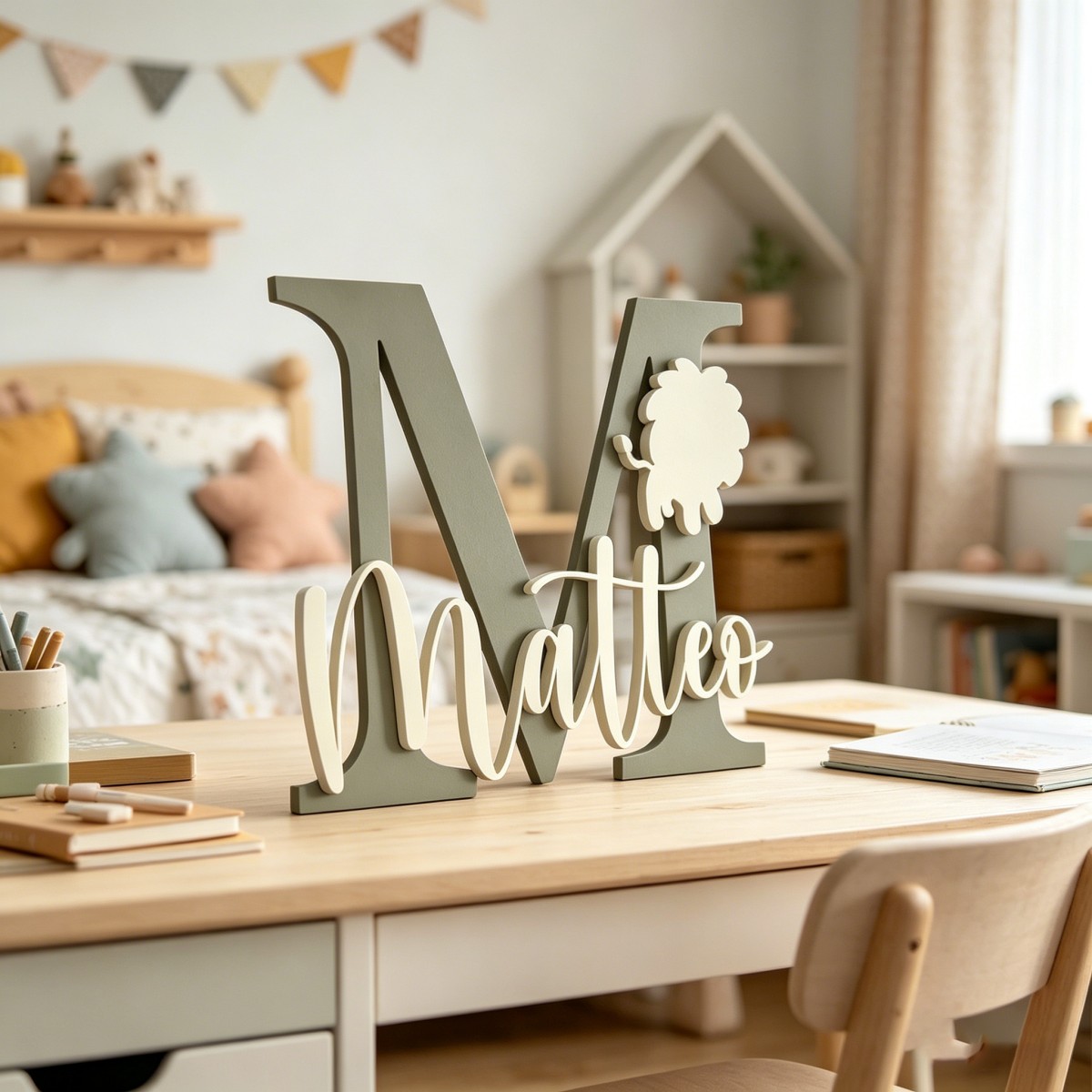 1Pc Aangepaste Leeuw Naam & In - Baby Nursery Name recensie en prijs