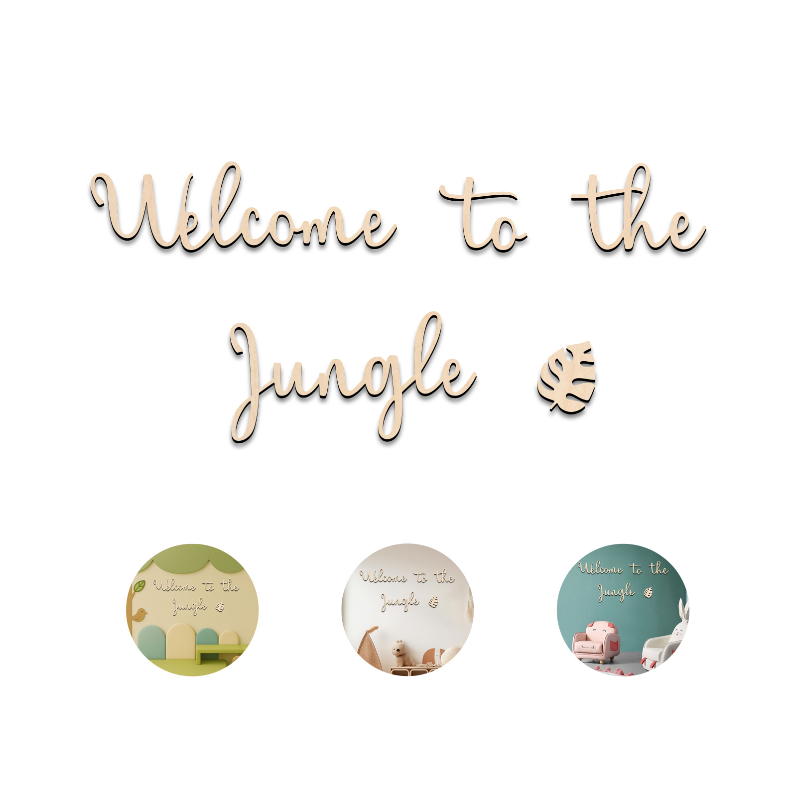 Welkom bij de Jungle houten bo - Baby Nursery Things recensie en prijs