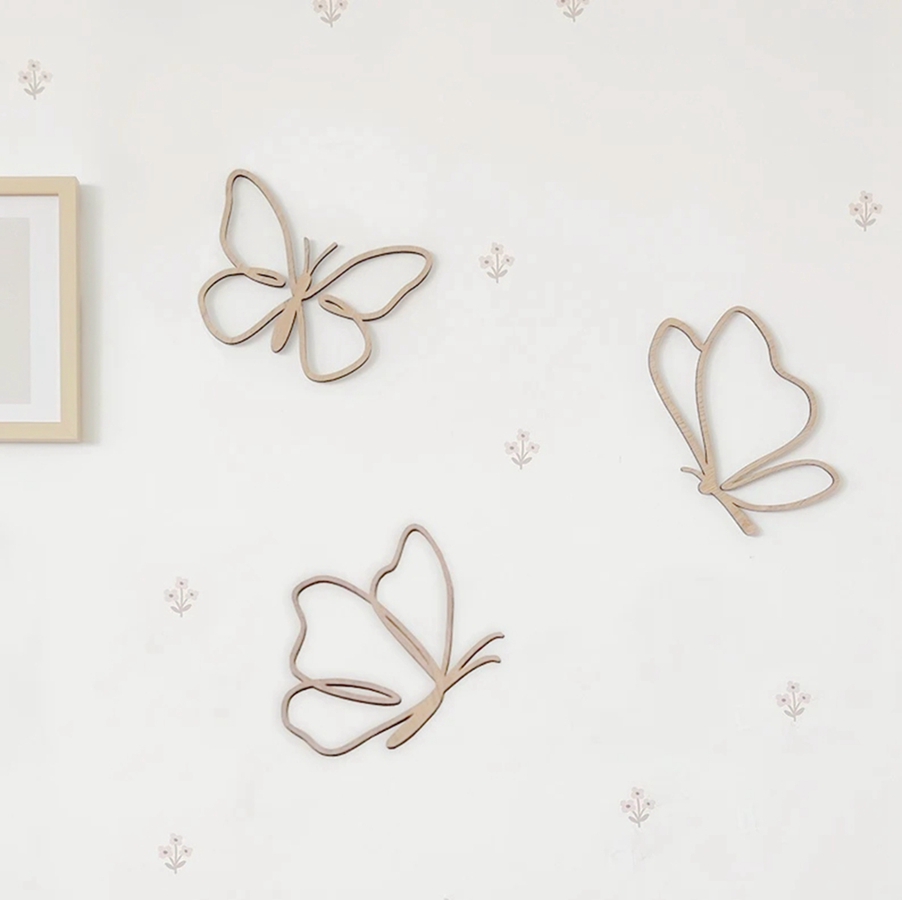 Houten Vlinderbord, Houten Wan - Baby Nursery Things recensie en prijs