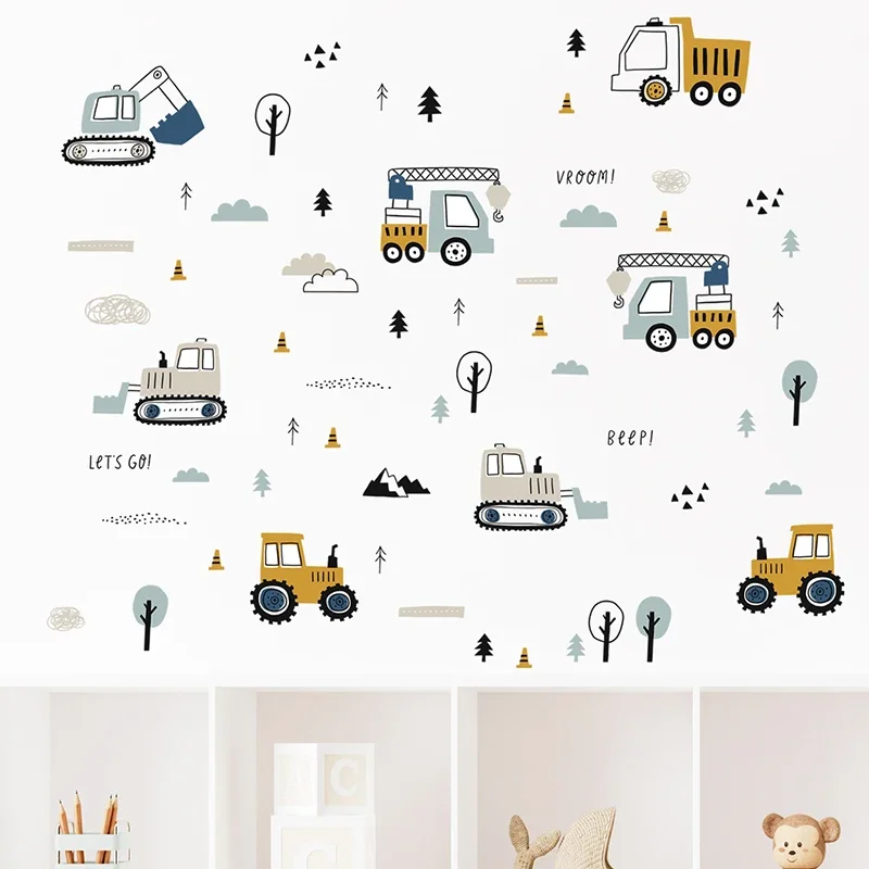Handgetekende schattige auto's - Baby Nursery Decals recensie en prijs