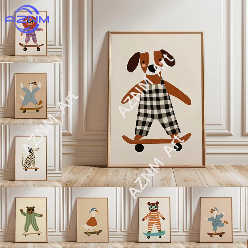 1PC Grappige Dieren Skateboard - Baby Nursery Fabric recensie en prijs