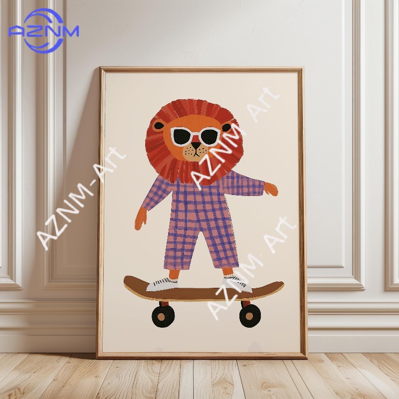 1PC Grappige Dieren Skateboard - Baby Nursery Fabric recensie en prijs