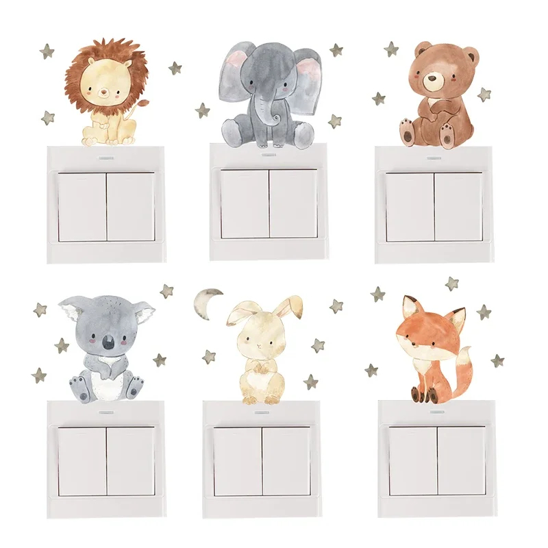 1/2/4/6set Cartoon Dieren Muur - Baby Nursery Decals recensie en prijs