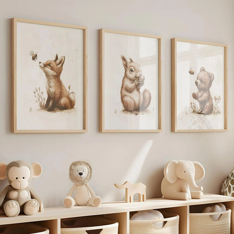 Beer Konijn Vos Herten Eekhoor - Baby Nursery Pictures recensie en prijs