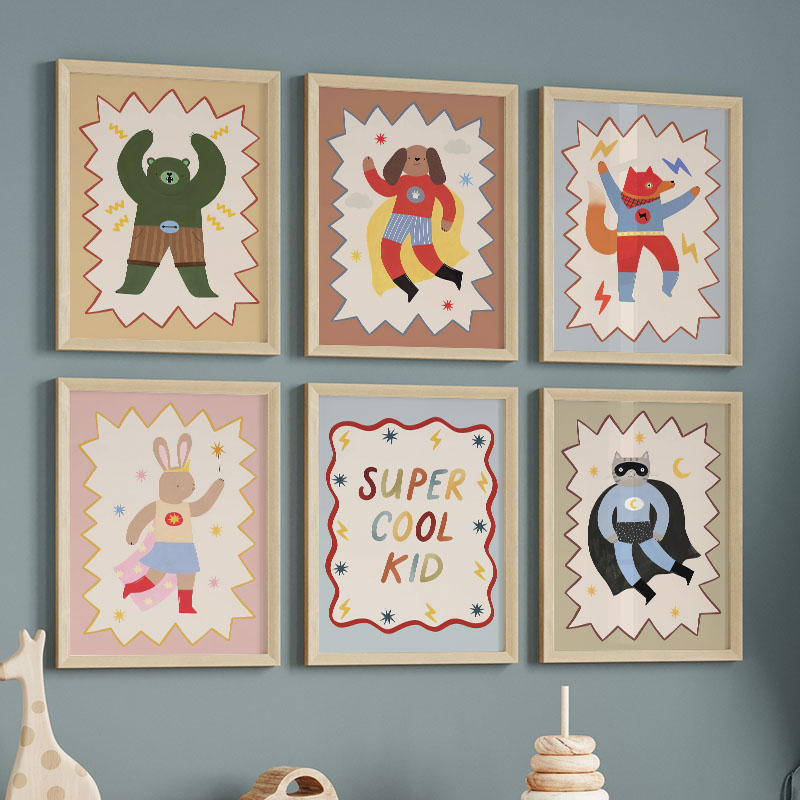 Grappige cartoon super coole k - Baby Nursery Fabric recensie en prijs